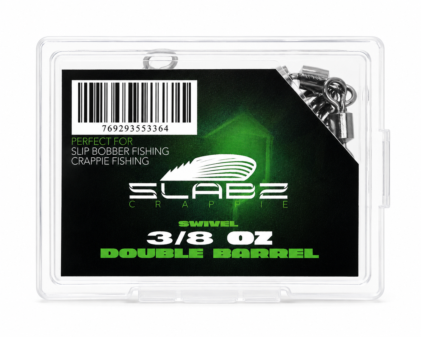 SLABZ Crappie 3/8 oz Double Barrel Swivel Weight (6-Pack)
