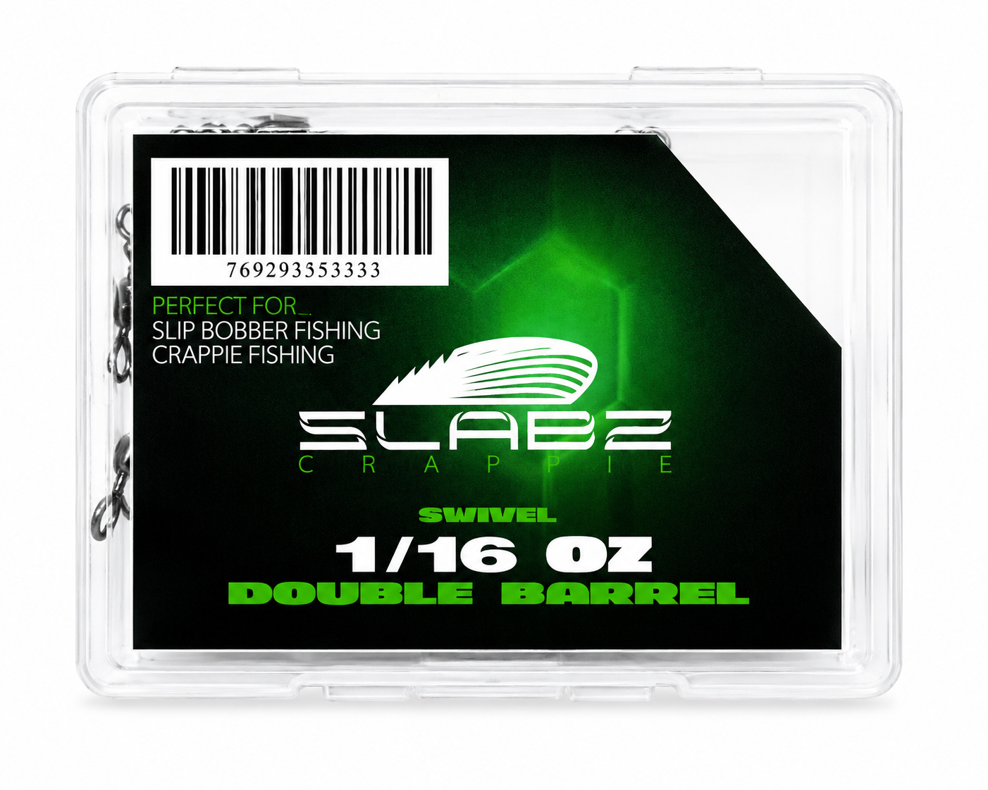 SLABZ Crappie 1/16 oz Double Barrel Swivel Weight (10-Pack)