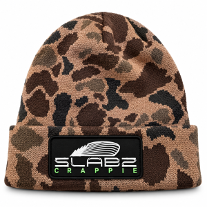 SLABZ Crappie Richardson Brown Camo Knit Beanie